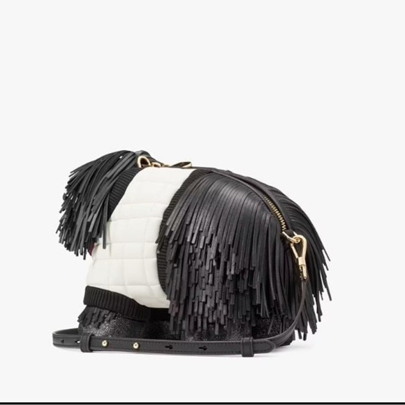 NWT! KATE SPADE FRINGED 3D DOG CROSSBODY - Picture 3 of 8